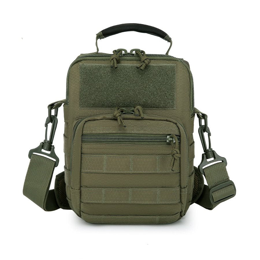 Bolsa de hombro EXPLORER en Tac-Poly 700D Hex-Stop, dos bolsillos frontales y funda integrada para pistola