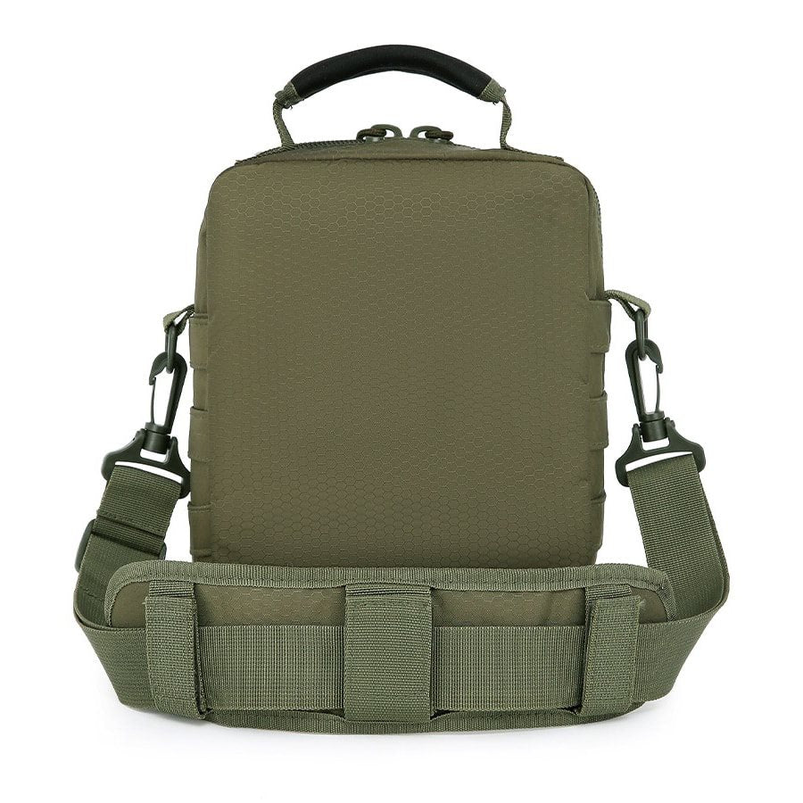 Bolsa de hombro EXPLORER en Tac-Poly 700D Hex-Stop, dos bolsillos frontales y funda integrada para pistola