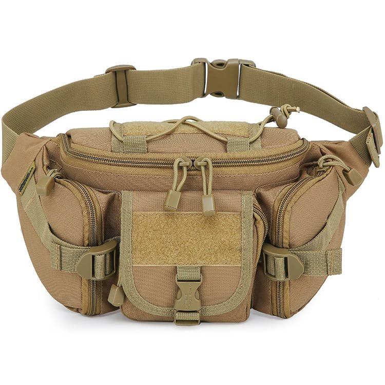 Riñonera táctica con velcro, nylon, 340 x 170 mm, correa ajustable hasta 114 cm