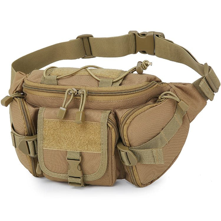 Riñonera táctica con velcro, nylon, 340 x 170 mm, correa ajustable hasta 114 cm