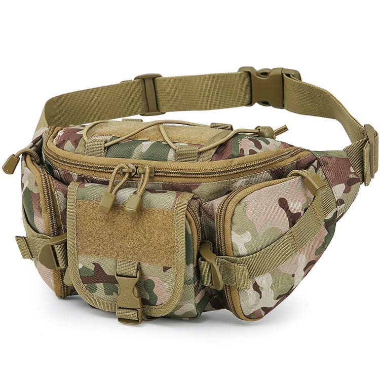 Riñonera táctica con velcro, nylon, 340 x 170 mm, correa ajustable hasta 114 cm