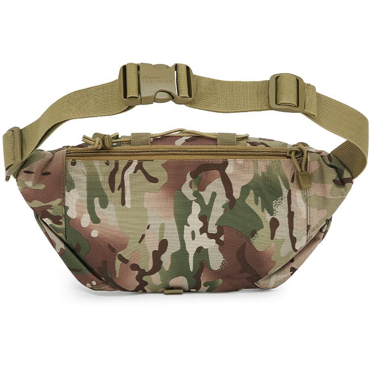 Riñonera táctica con velcro, nylon, 340 x 170 mm, correa ajustable hasta 114 cm