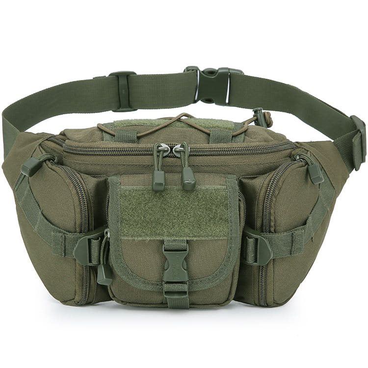 Riñonera táctica con velcro, nylon, 340 x 170 mm, correa ajustable hasta 114 cm