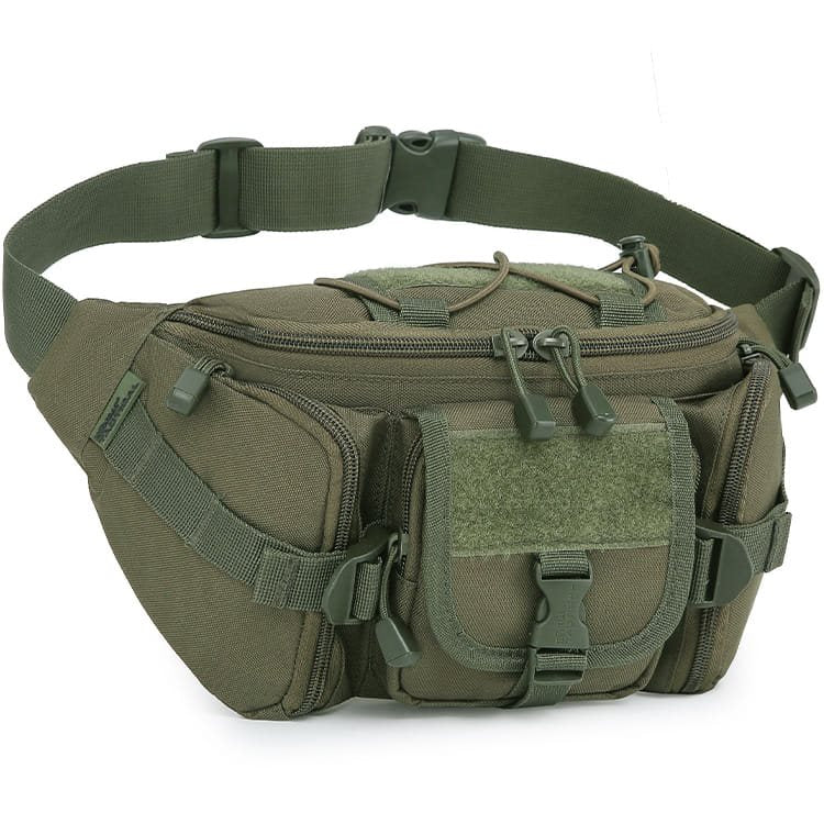 Riñonera táctica COYOTE en color coyote con velcro, nylon, dimensiones aprox. 340x170 mm