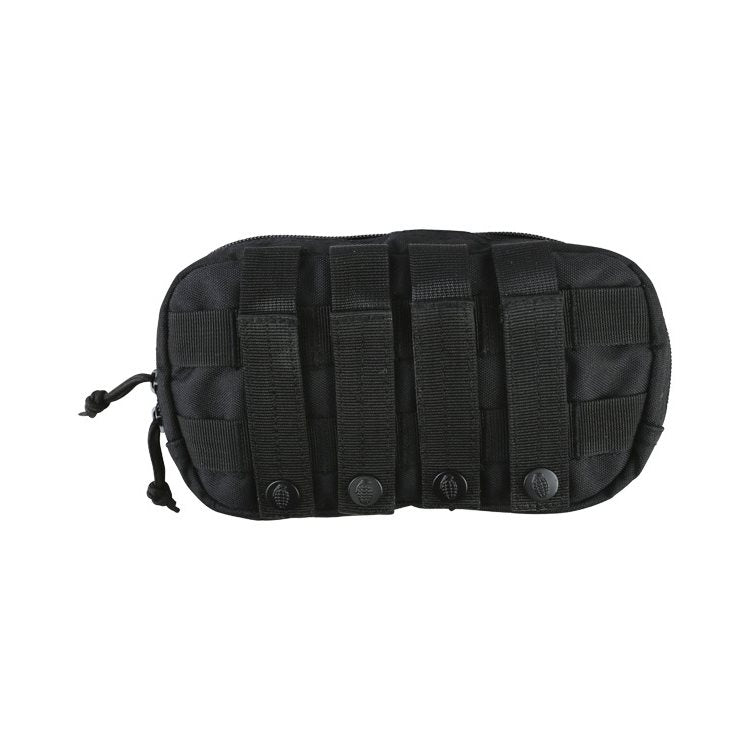 Funda FAST universal MOLLE negra KO-1802 con cierre de cremallera doble, material 700D Tac-Poly e interior recubierto de goma
