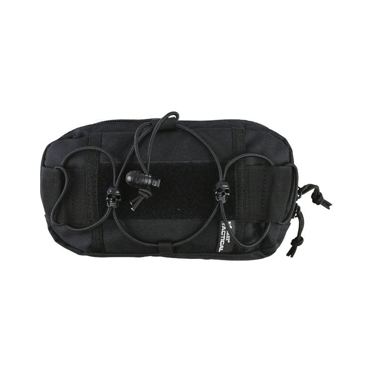 Funda FAST universal MOLLE negra KO-1802 con cierre de cremallera doble, material 700D Tac-Poly e interior recubierto de goma