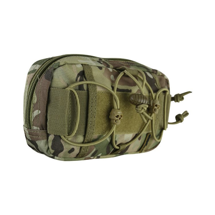 Funda FAST universal MOLLE negra, cierre de doble cremallera, material 700D Tac-Poly, dimensiones 210 x 120 x 80 mm