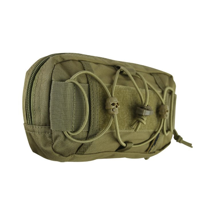 Funda FAST universal MOLLE negra, cierre de doble cremallera, material 700D Tac-Poly, dimensiones 210 x 120 x 80 mm