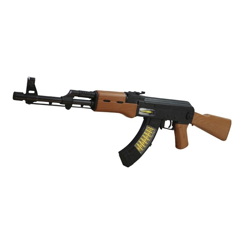 Pistola de juguete AK-47 de plástico 62 cm con efectos de luz y sonido