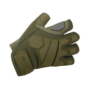Guantes sin dedos APHA TACTICA Coyote, palma reforzada y protección de goma en nudillos y dorso, poliéster y spandex