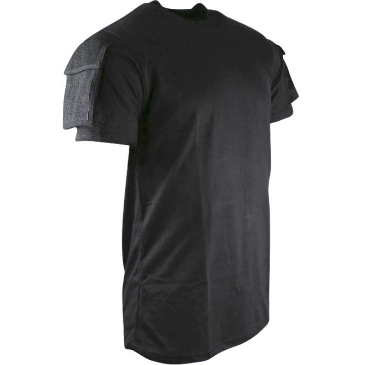 Camiseta TACTICAL VELCRO verde con bolsillos en mangas - KO-1923