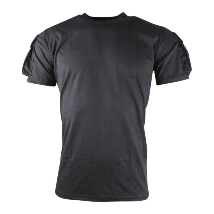 Camiseta TACTICAL VELCRO verde con bolsillos en mangas - KO-1923