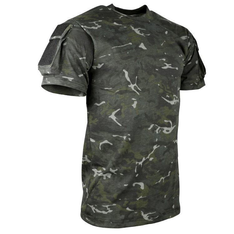 Camiseta TACTICAL VELCRO manga corta camuflaje con velcro en mangas KO-1923-BTPB