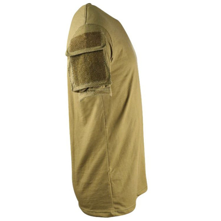 Camiseta TACTICAL VELCRO verde con bolsillos en mangas - KO-1923