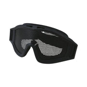 Gafas Operator negras con rejilla metálica y espuma interior, correa elástica ajustable