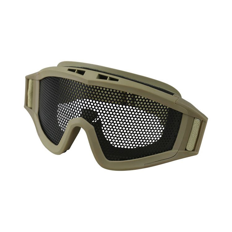 Gafas Operator negras con rejilla metálica, espuma interior y correa elástica ajustable
