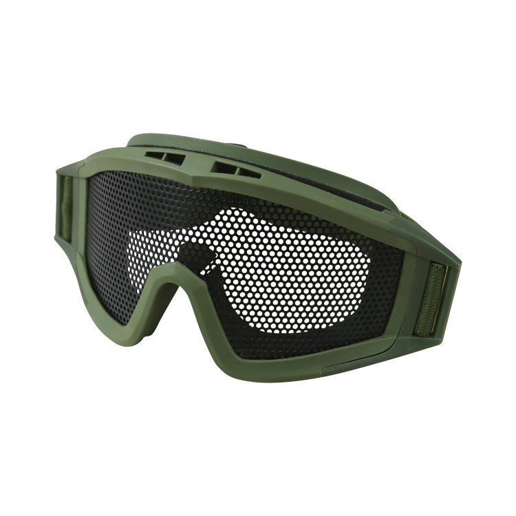 Gafas Operator negras con rejilla metálica, espuma interior y correa elástica ajustable