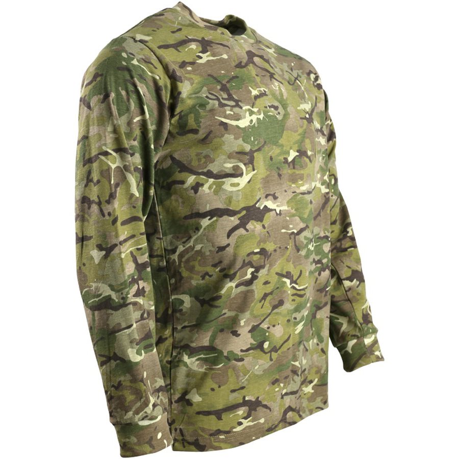 Camiseta de manga larga camuflaje BTP KOMBAT, 100% algodón