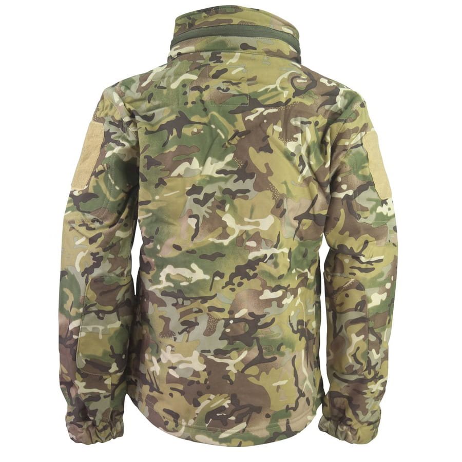Chaqueta infantil softshell PATRIOT en camuflaje BTP, impermeable y cortaviento