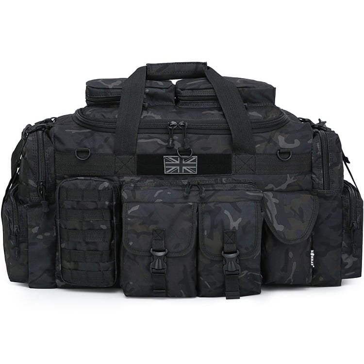 Bolsa SAXON HOLDALL 100 l negra con 11 bolsillos exteriores