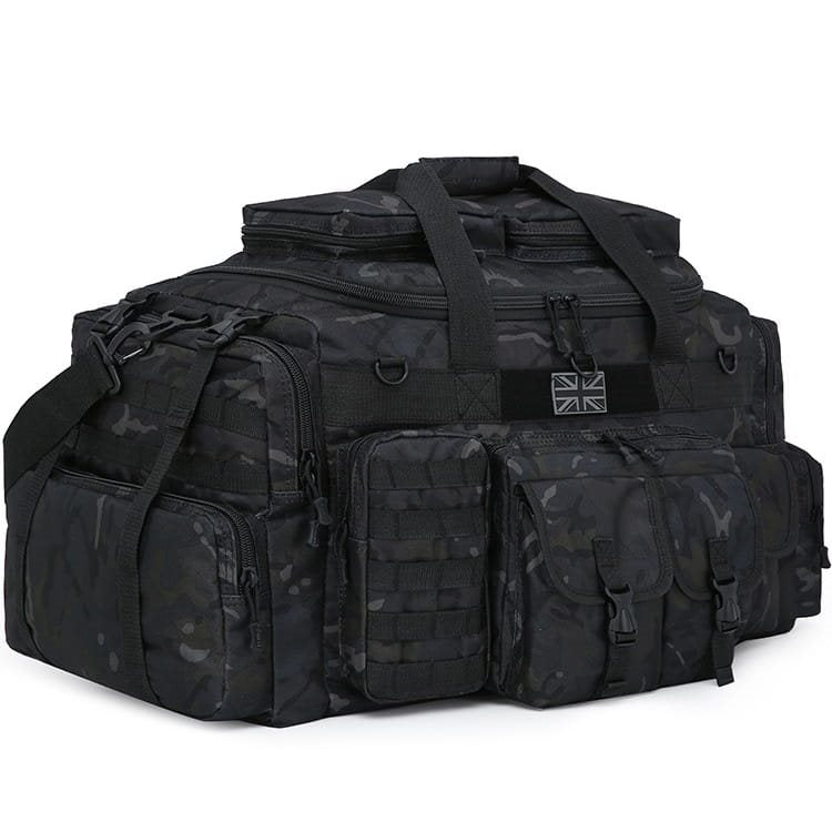 Bolsa SAXON HOLDALL 100 l negra con 11 bolsillos exteriores