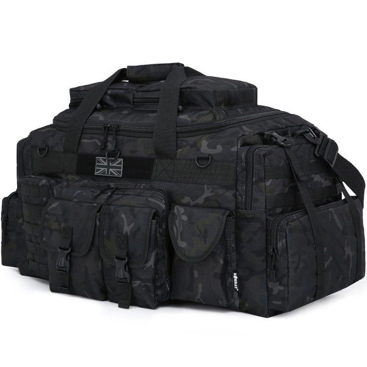 Bolsa SAXON HOLDALL 100 L negra con 11 bolsillos exteriores