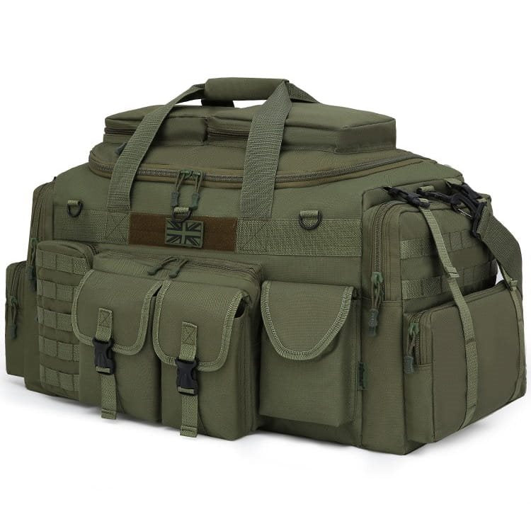Bolsa SAXON HOLDALL 100 L negra con 11 bolsillos exteriores