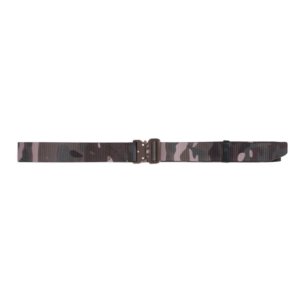 Cinturón táctico RECON negro 118 cm en nylon con hebilla metálica de liberación rápida