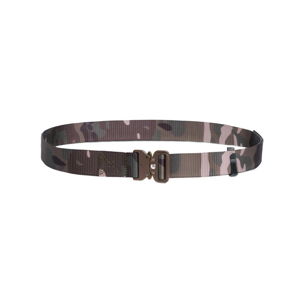 Cinturón táctico RECON negro 118 cm en nylon con hebilla metálica de liberación rápida