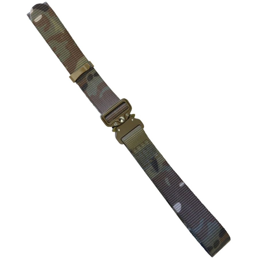 Cinturón táctico RECON negro 118 cm en nylon con hebilla metálica de liberación rápida