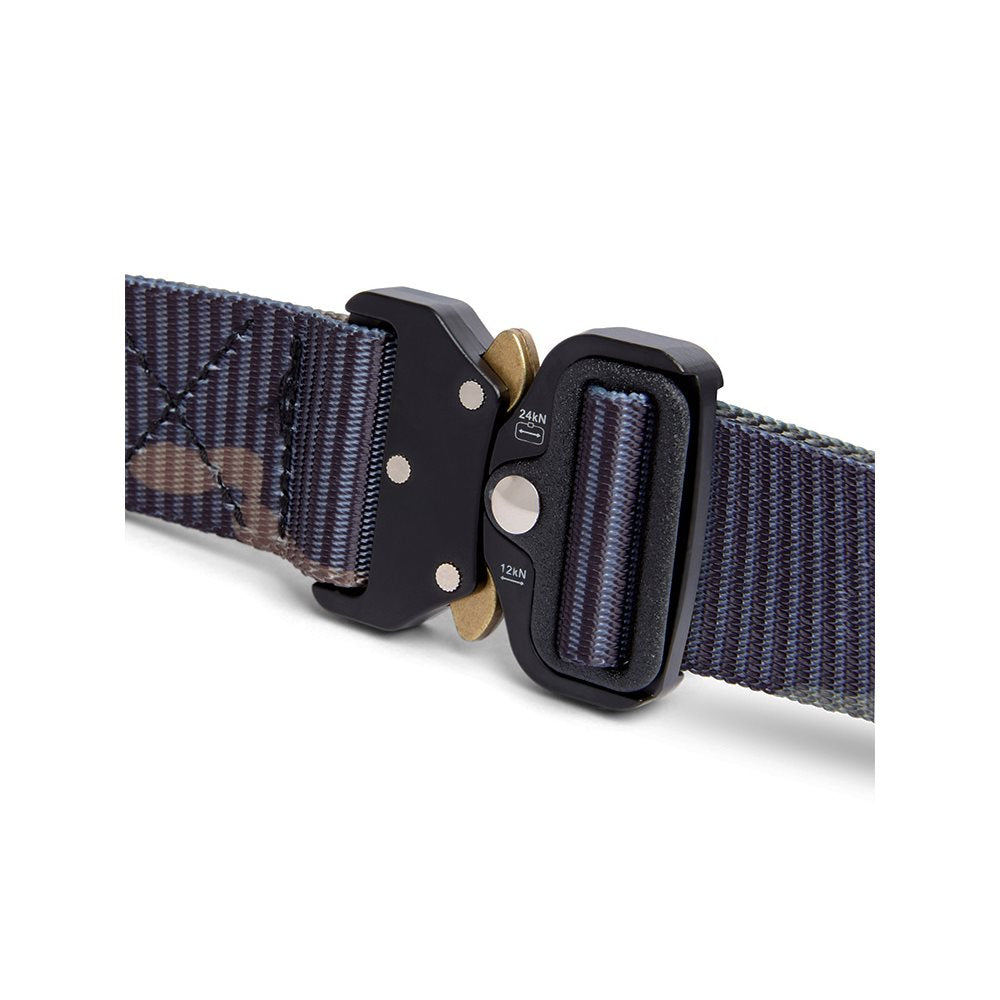 Cinturón táctico RECON negro 118 cm en nylon con hebilla metálica de liberación rápida