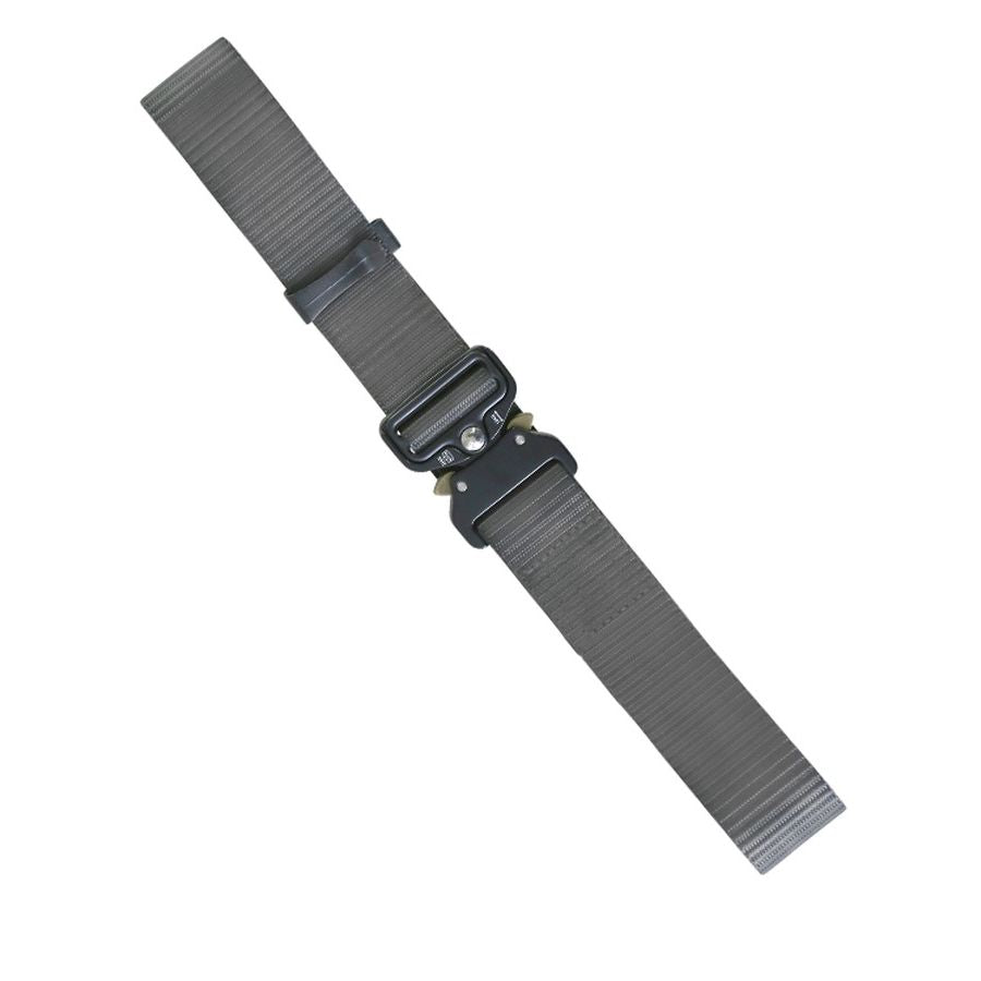 Cinturón táctico RECON negro 118 cm en nylon con hebilla metálica de liberación rápida