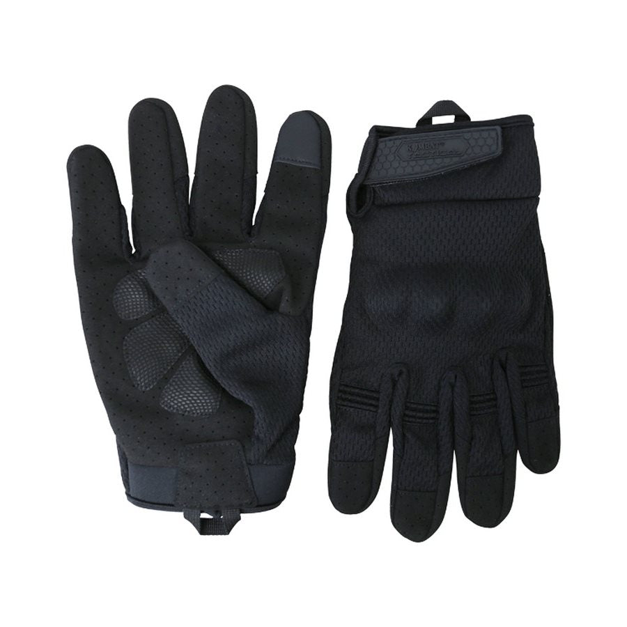 Guantes tácticos RECON verdes con protección de nudillos, neopreno y palma de ante