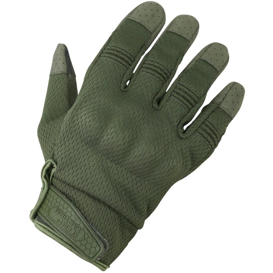 Guantes tácticos RECON de KOMBAT TACTICAL con protección de nudillos, cuerpo de neopreno y palma de serraje