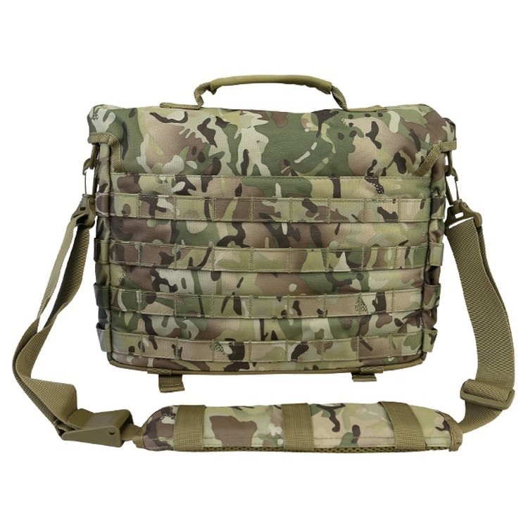 Bolsa messenger táctica 20 L negra con MOLLE/PALS y correa desmontable