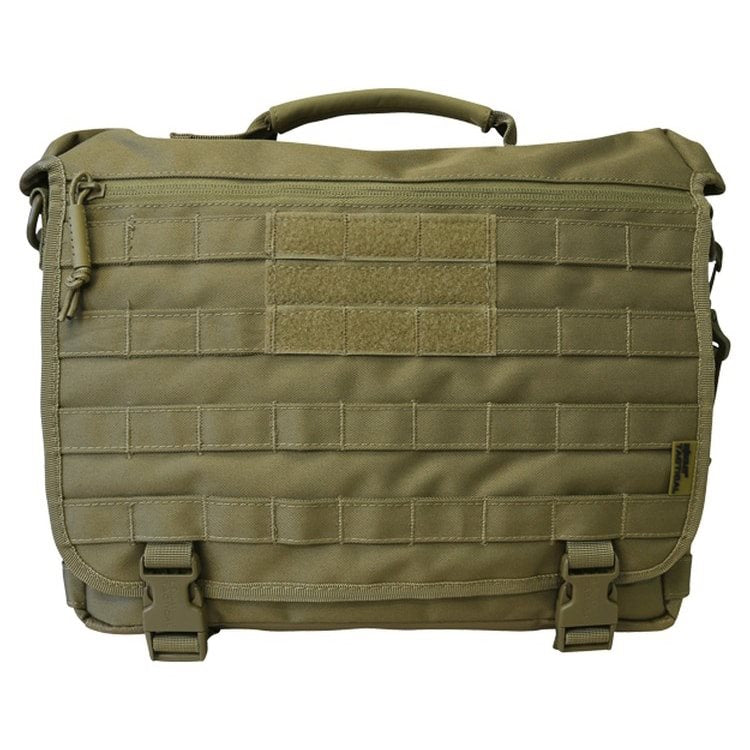 Bolsa messenger táctica 20 L negra con MOLLE/PALS y correa desmontable