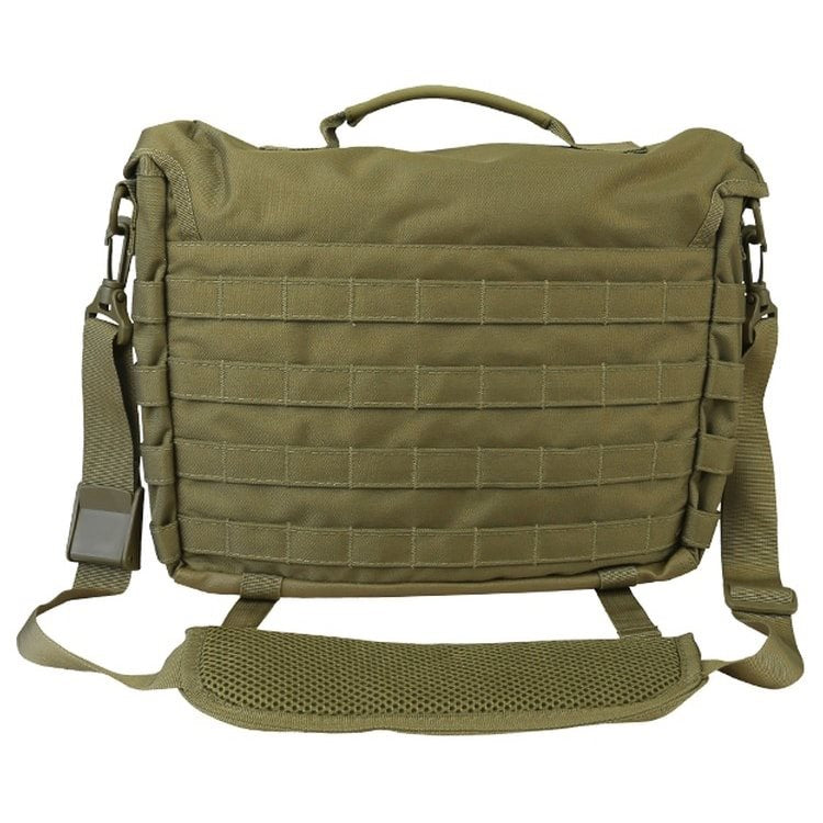 Bolsa messenger táctica 20 L negra con MOLLE/PALS y correa desmontable
