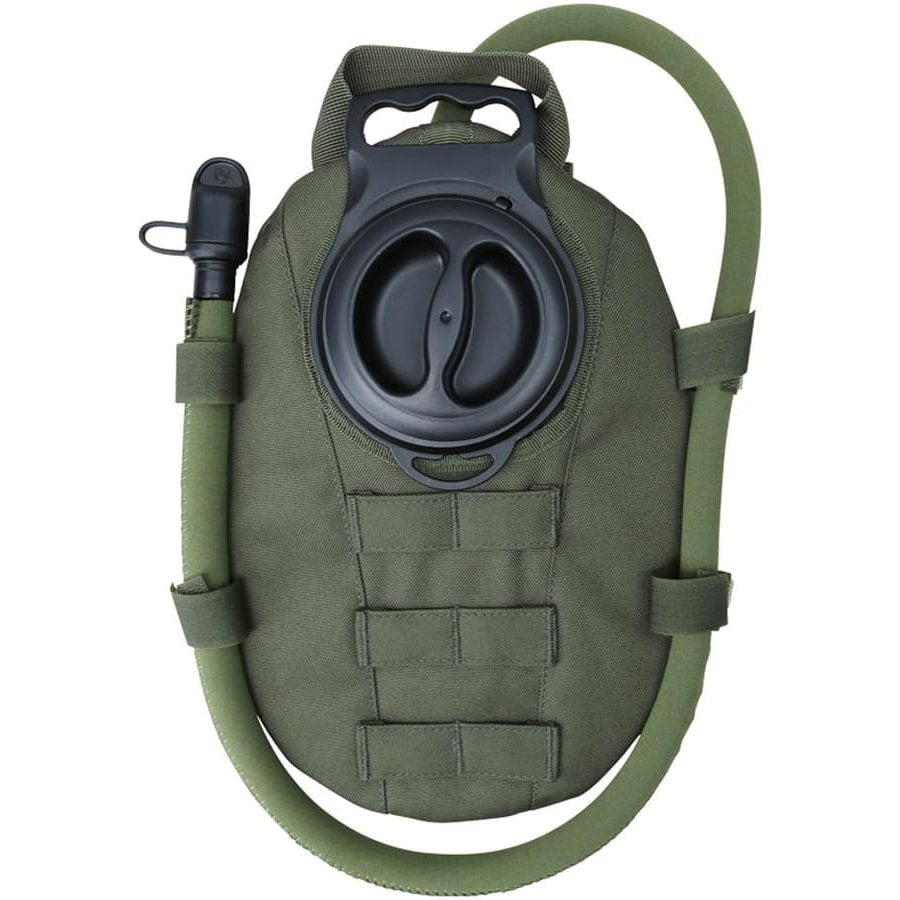 Bolsa de hidratación AQUA MOLLE negra con vejiga extraíble de 1 L y tubo aislado