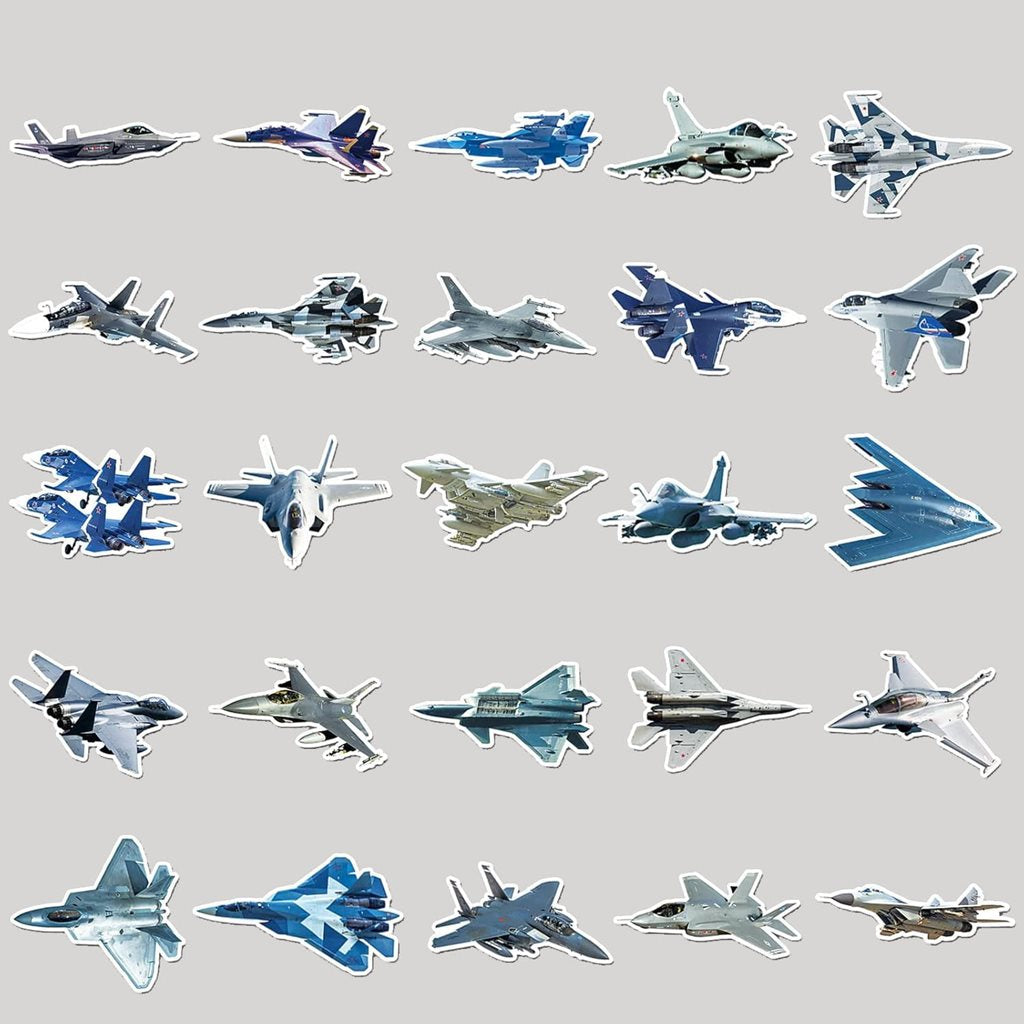Set de 50 pegatinas de aviones, pegatinas autoadhesivas para decorar cuadernos y regalos