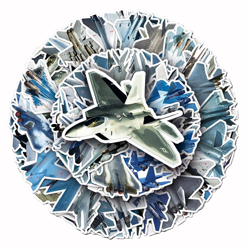 Set de 50 pegatinas de aviones, pegatinas autoadhesivas para decorar cuadernos y regalos