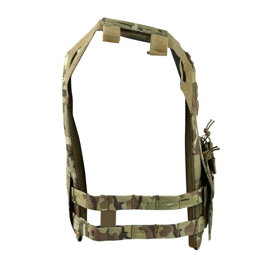 Chaleco táctico infantil Plate Carrier negro con MOLLE y bolsillos porta cargadores