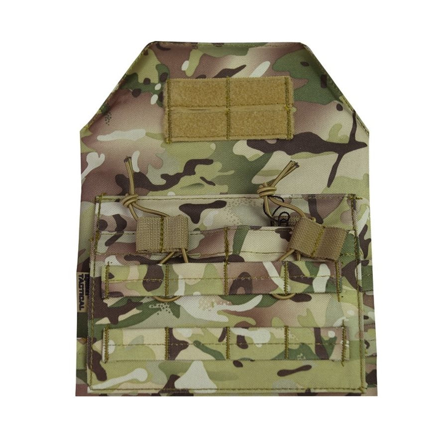 Chaleco táctico infantil Plate Carrier negro con MOLLE y bolsillos porta cargadores