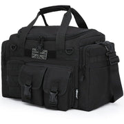 Bolsa de viaje SAXON HOLDALL 35 L negra con bolsillos exteriores