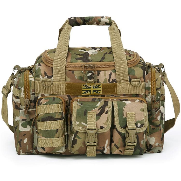 Bolsa de viaje SAXON HOLDALL 35 L negra con bolsillos exteriores