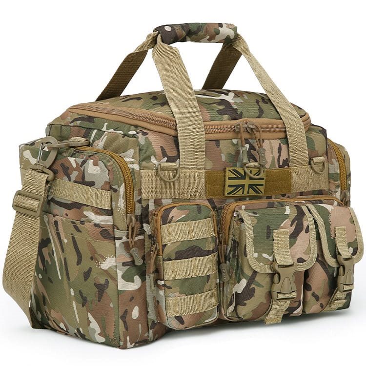 Bolsa de viaje SAXON HOLDALL 35 L negra con bolsillos exteriores