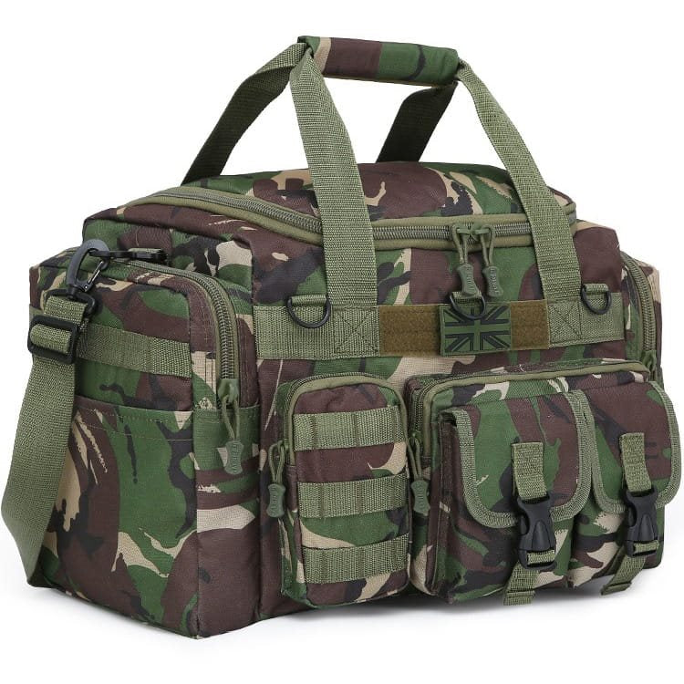 Bolsa de viaje SAXON HOLDALL 35 L negra con bolsillos exteriores