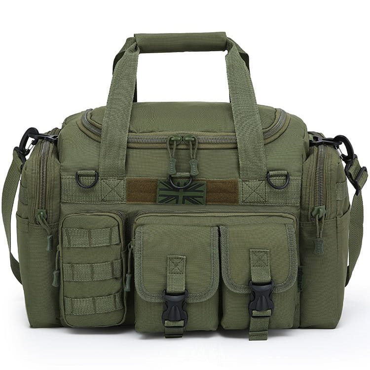 Bolsa de viaje SAXON HOLDALL 35 L negra con bolsillos exteriores
