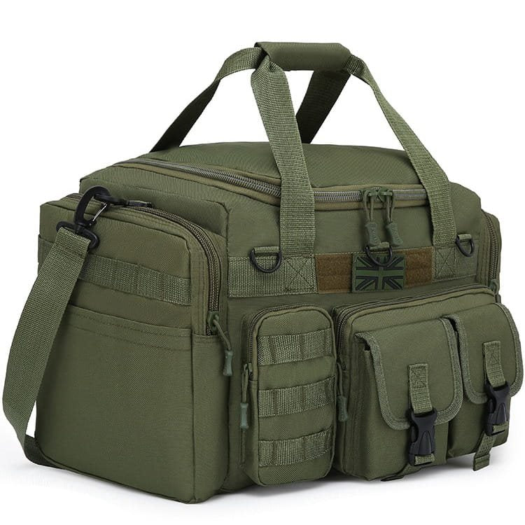 Bolsa de viaje SAXON HOLDALL 35 L negra con bolsillos exteriores