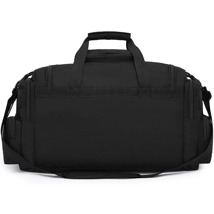 Bolsa de viaje SAXON HOLDALL 50 L negra con compartimentos exteriores para organizar