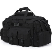 Bolsa de viaje SAXON HOLDALL 50 L negra con compartimentos exteriores para organizar